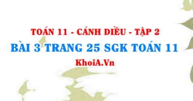 Bài 3 trang 25 Toán 11 tập 2 Cánh Diều